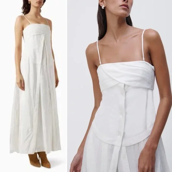 Jonathan Simkhai Ala Parachute Dress - White Size 4 - Picture 7 of 15